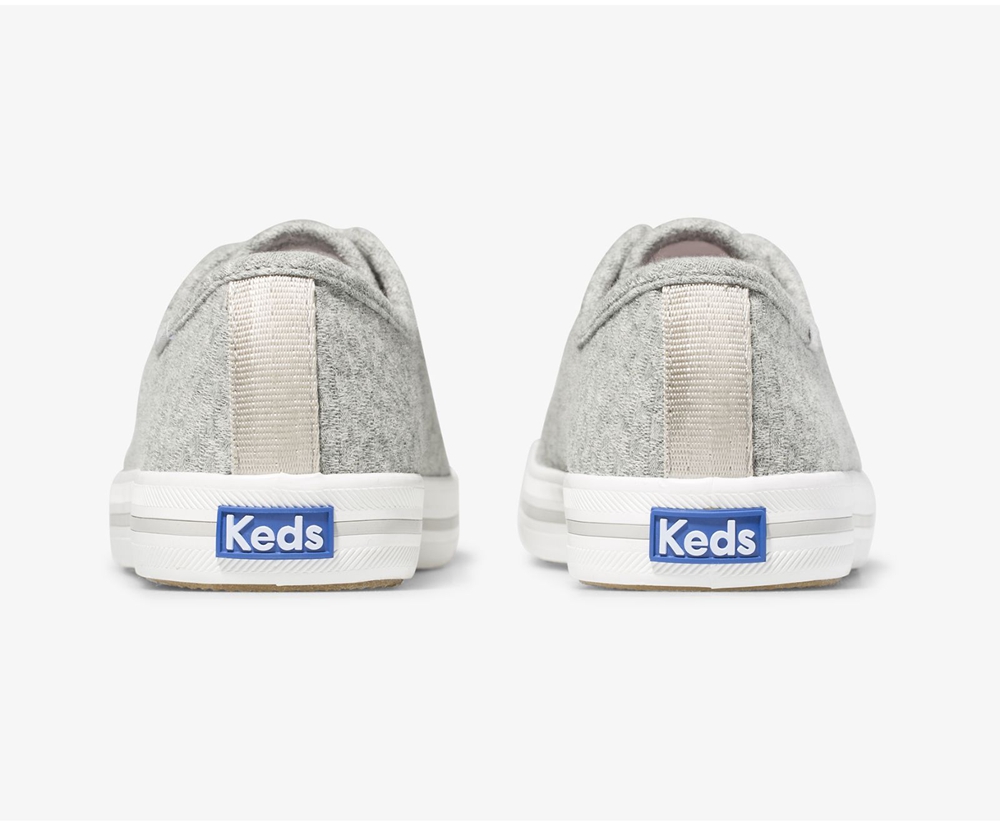 Womens Keds Sneakers - Kickstart Triangle Jersey - Grey - 4975-AYGSL